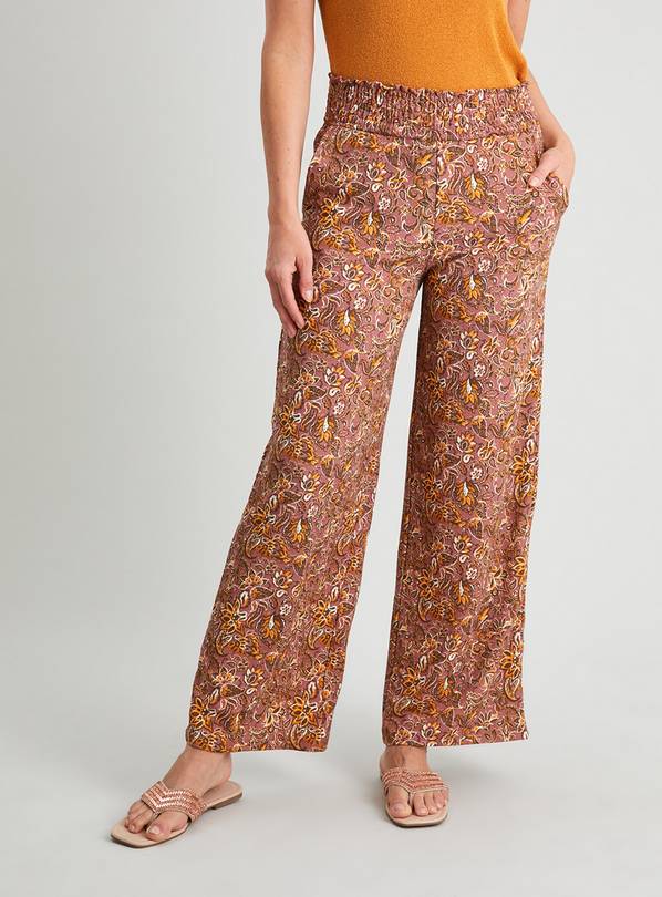 Floral Fantasia Jersey Wide Leg Trousers - 18S
